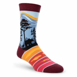 Forest Bear Sunset Pair Socks